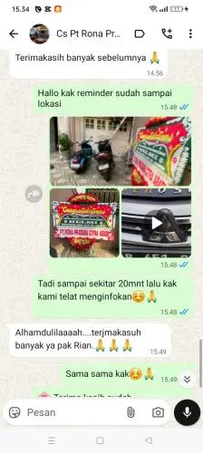 Testimonial Papan Bunga tunggaljaya