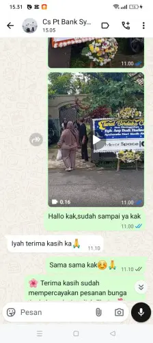 Testimonial Papan Bunga tunggaljaya